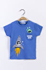 Toontoy Erkek Çocuk Cep Detaylı Baskılı Tişört
