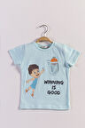 Toontoy Erkek Çocuk Cep Detaylı Baskılı Tişört