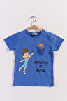 Toontoy Erkek Çocuk Cep Detaylı Baskılı Tişört
