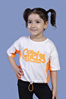 Toontoy Kız Çocuk Garni Detaylı Baskılı Tişört