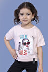 Toontoy Kız Çocuk Dijital Baskılı Tişört