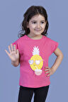 Toontoy Kız Çocuk Ananas Baskılı Tişört