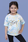Toontoy Kız Çocuk Batik Desenli Baskılı Tişört