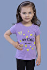 Toontoy Kız Çocuk Kalp Baskılı Tişört