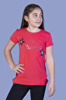 Toontoy Kız Çocuk Yıldız Baskılı Taş İşlemeli Tişört
