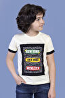 Toontoy Erkek Çocuk Kolları Garni Detaylı Yazı Baskılı Tişört