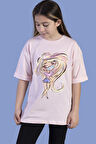 Toontoy Kız Çocuk Baskılı Düşük Kol Tişört