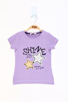 Toontoy Kız Çocuk Baskılı Tişört