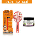 Fontenay Pudra Toz Wax Turuncu 20gr+ 3 Boyutlu Saç Fırçası+FaceAndBody Scrub Böğürtlen 350ml 3'LüSet