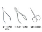 Fontenay Solingen Protez Tırnak & Manikür 3'lü Metal Set - Tırnak Pensi, Et Pensi 6mm , Et Makası