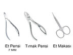 Fontenay Solingen Protez Tırnak & Manikür 3'lü Metal Set - Tırnak Pensi, Et Pensi 7mm , Et Makası