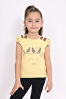 Toontoy Kız Çocuk Nakış Detaylı Tişört