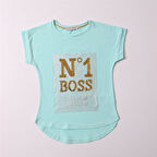 Toontoy Kız Çocuk N1 Boss Baskılı Tişört