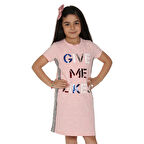 Toontoy Kız Çocuk Gıve Me Pul Nakışlı Elbise