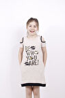Toontoy Kız Çocuk Be Wh Are Baskılı Elbise 