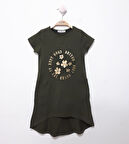 Toontoy Kız Çocuk Çiçek Baskılı Elbise