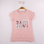Kız Çocuk Love Baskılı Tişört