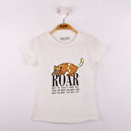 Toontoy Kız Çocuk Leopar Baskılı Pullu Tişört