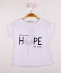 Toontoy Kız Çocuk Hope Baskılı Tişört
