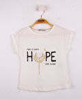Toontoy Kız Çocuk Hope Baskılı Tişört