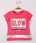 Toontoy Kız Çocuk Glow Baskılı Tişört