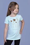 Toontoy Kız Çocuk Yıldız Nakışlı Tişört