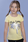 Toontoy Kız Çocuk Pullu Palmiye Nakışlı Tişört