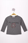 Toontoy Kız Çocuk Flower Baskılı T-Shirt