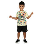 Toontoy Erkek Çocuk Renkli Baskılı Şortlu Takım