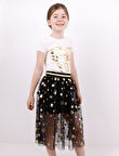 Toontoy Kız Çocuk Puanlı Varak Baskılı Etek