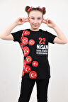 Toontoy Unisex Çocuk 23 Nisan Baskılı Tişört