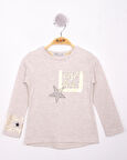 Toontoy Kız Çocuk Yıldızlı Chic Baskılı T-Shirt