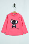 Toontoy Kız Bebek Panda Nakışlı T-Shirt