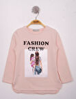 Toontoy Kız Çocuk Fashion Baskılı Tişört