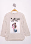 Toontoy Kız Çocuk Fashion Baskılı Tişört