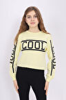 Toontoy Kız Çocuk Cool Baskılı Sweatshirt