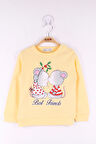 Toontoy Kız Çocuk Best Friend Baskılı Pamuklu Sweatshirt