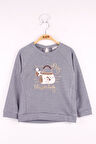 Toontoy Kız Çocuk Çanta Nakışlı Sweatshirt