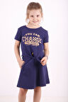 Toontoy Kız Çocuk Cepli Baskılı Etekli Takım