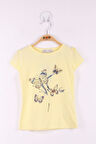 Toontoy Kız Çocuk  Kelebek Taş Baskılı T-Shirt
