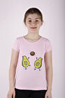 Toontoy Kız Çocuk Avakado Baskılı Tişört