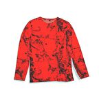 Turuncu Orman Desenli Uzun Kol Yuvarlak Yaka Sweatshirt - XXL