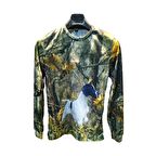 Kara Kafa Pointer Orman Desenli Uzun Kollu Sweatshirt