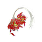 100lü Kırmızı Tüylü Palamut Kösteği Uzunluk 35cm Misine 0.45 İğne No 1