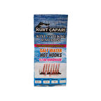 Kurt Çapari 10 Numara 7 İğneli Kırmızı Simli Kırçıllı 0.25 Beden 0.15 Kısa Köstek