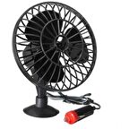 Vantuzlu Pratik Serinletici Araç Vantilatörü 5 İnç 12 Volt