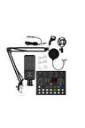 LGT240 Filtreli Condenser Mikrofon V8S Live Plus Ses Kartı ve Standlı Set