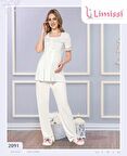 LİMİSSİ 2091 Yeni Sezon Dantelli Hamile Lohusa Pijama Takımı