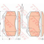 Fiat On Fren Balatası Fisli Grande Punto 199 1.4 Abarth 12 / 07> 155ps.114kw - Trw Gdb1812