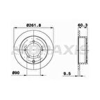 Mitsubıshı Arka Fren Disk Aynası Mitsubıshı Pajero Shogun - Braxıs Ae0632